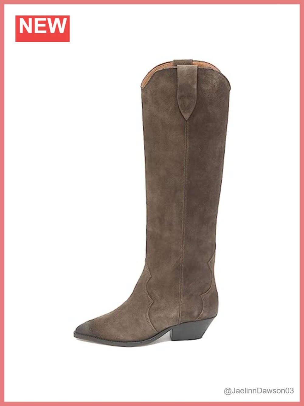 Women's Western Cowboy Knee High Boots Pointed Toe Chunky Low Heels Wide Calf
